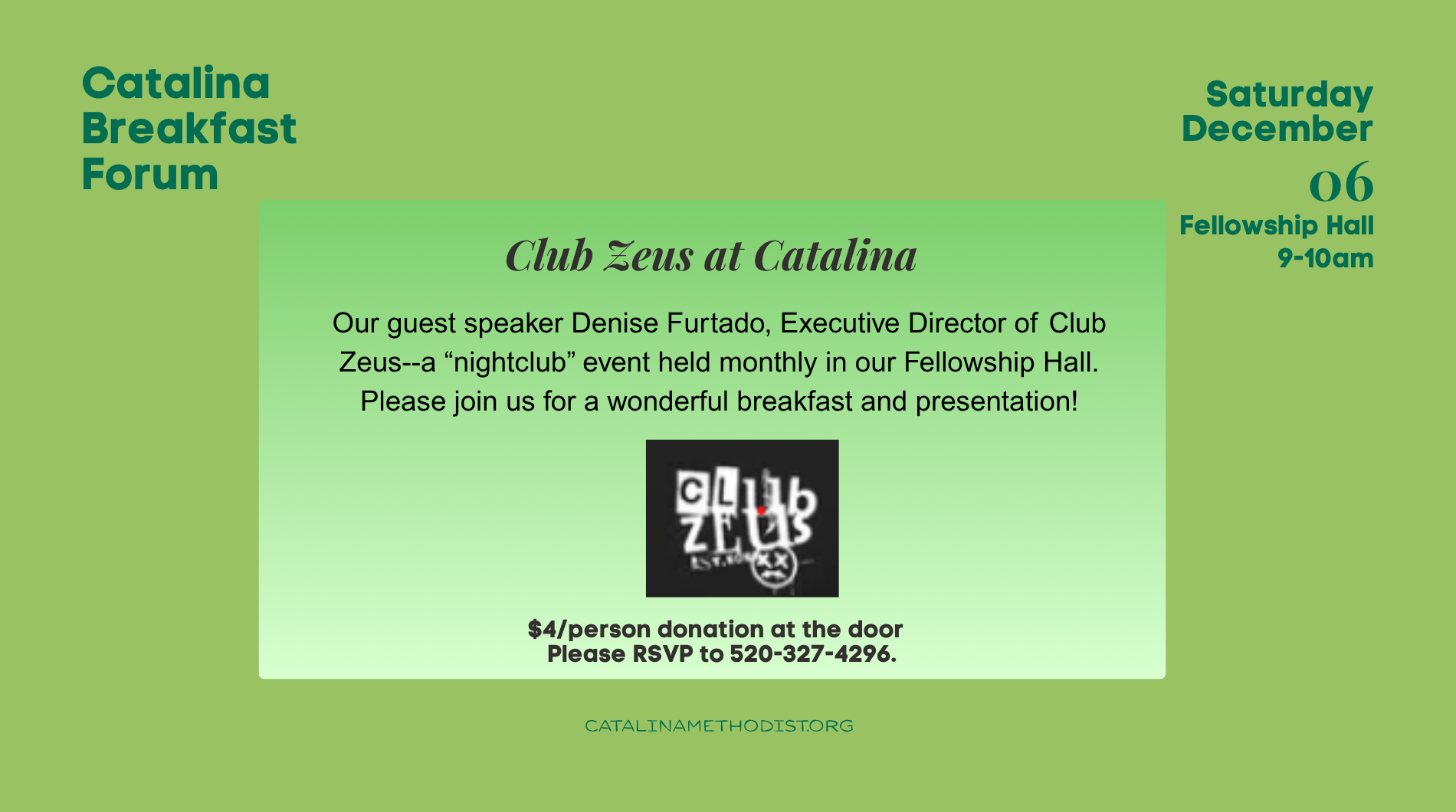 Catalina Breakfast Forum