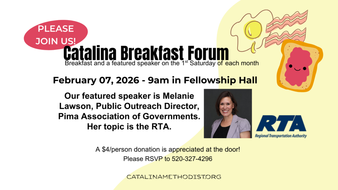 Catalina Breakfast Forum: February 07, 2026@ 9am