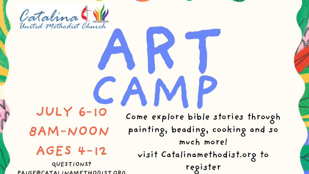 Art Camp: July 6-10, 8am-noon, ages 4-12